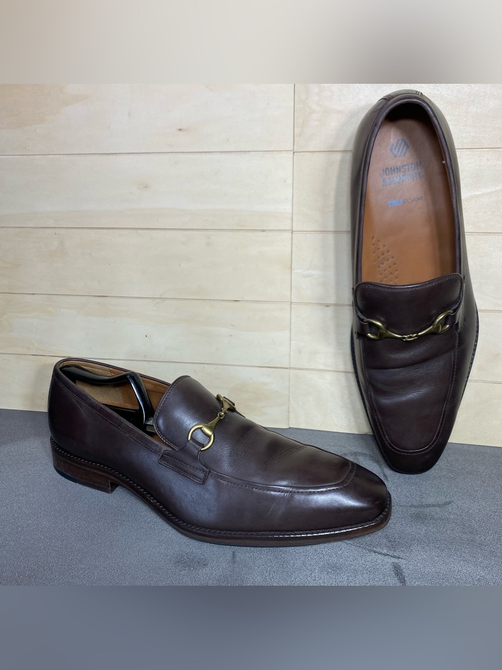 Johnston Murphy Sullivan Bit Loafer Brown Leather Men's Size 11.5 M Dress Shoes - Picture 11 of 11